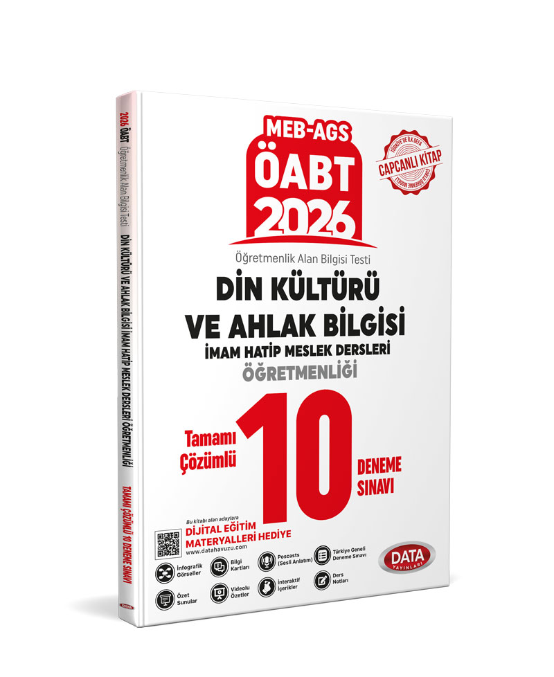 2026 ÖABT MEB-AGS Din Kültürü Ve Ahlak Bilgisi İmam Hatip Meslek Dersleri Öğretmenliği Tamamı Çözümlü 10 Deneme Sınavı