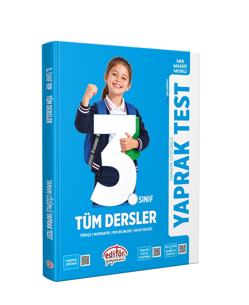 3. Sınıf Tüm Dersler Tamamı Çözümlü Yaprak Test
