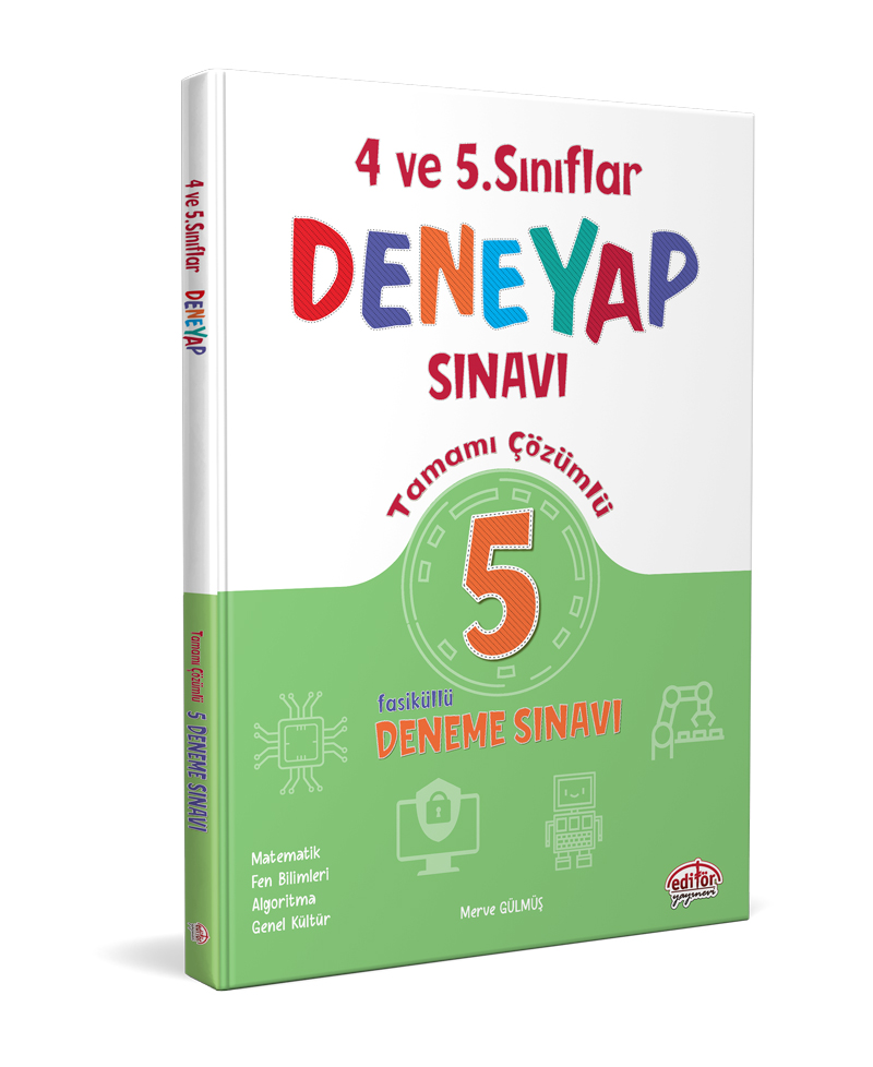 4-5. Sınıf Deneyap Tamamı Çözümlü Soru Bankası + Tamamı Çözümlü 5 Deneme Sınavı