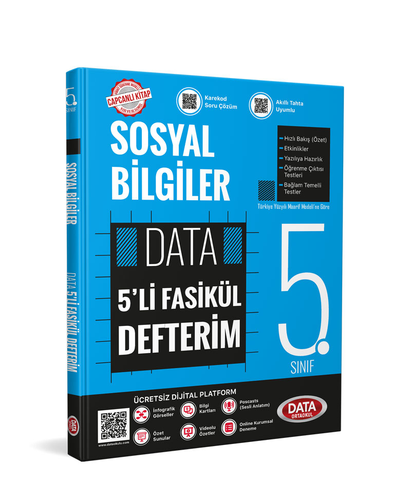 5. Sınıf Sosyal Bilgiler 5'li Fasikül Defterim