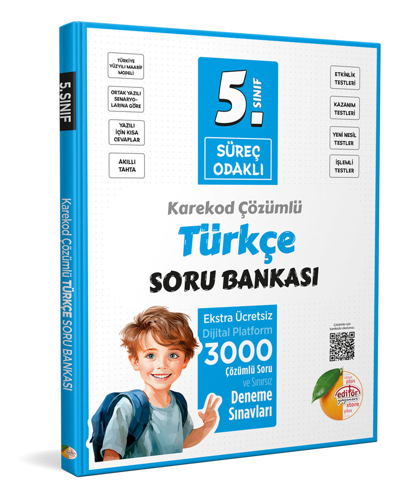 5. Sınıf Süreç Odaklı Türkçe Soru Bankası - Karekod Çözümlü