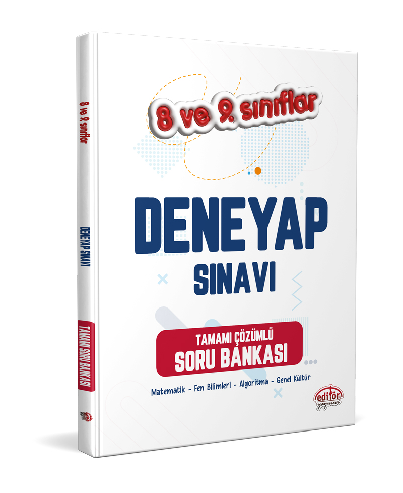 Editör Yayınevi 8-9. Sınıf Deneyap Tamamı Çözümlü Soru Bankası