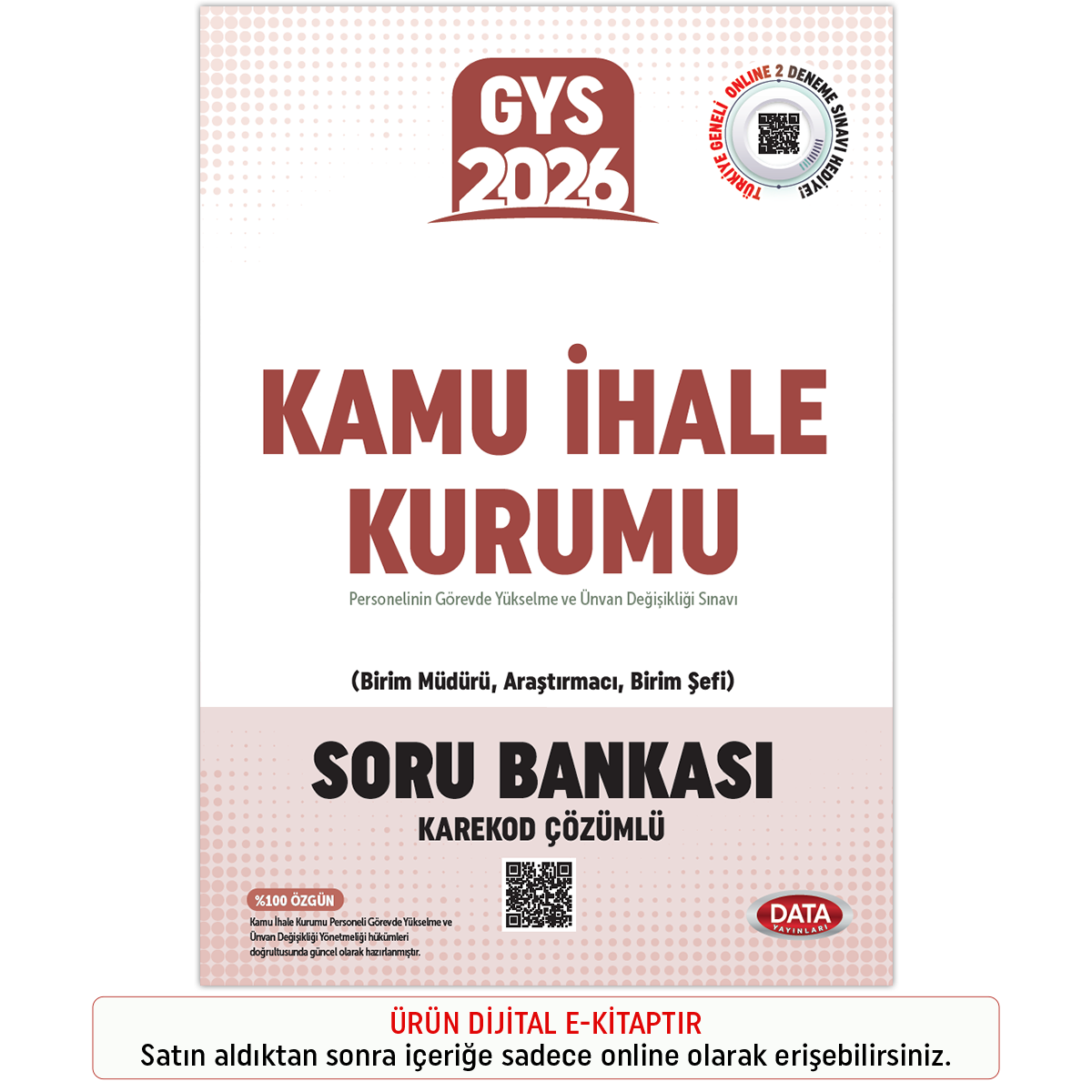 İnteraktif Kitap Kamu İhale Kurumu GYS Soru Bankası - Karekod Çözümlü