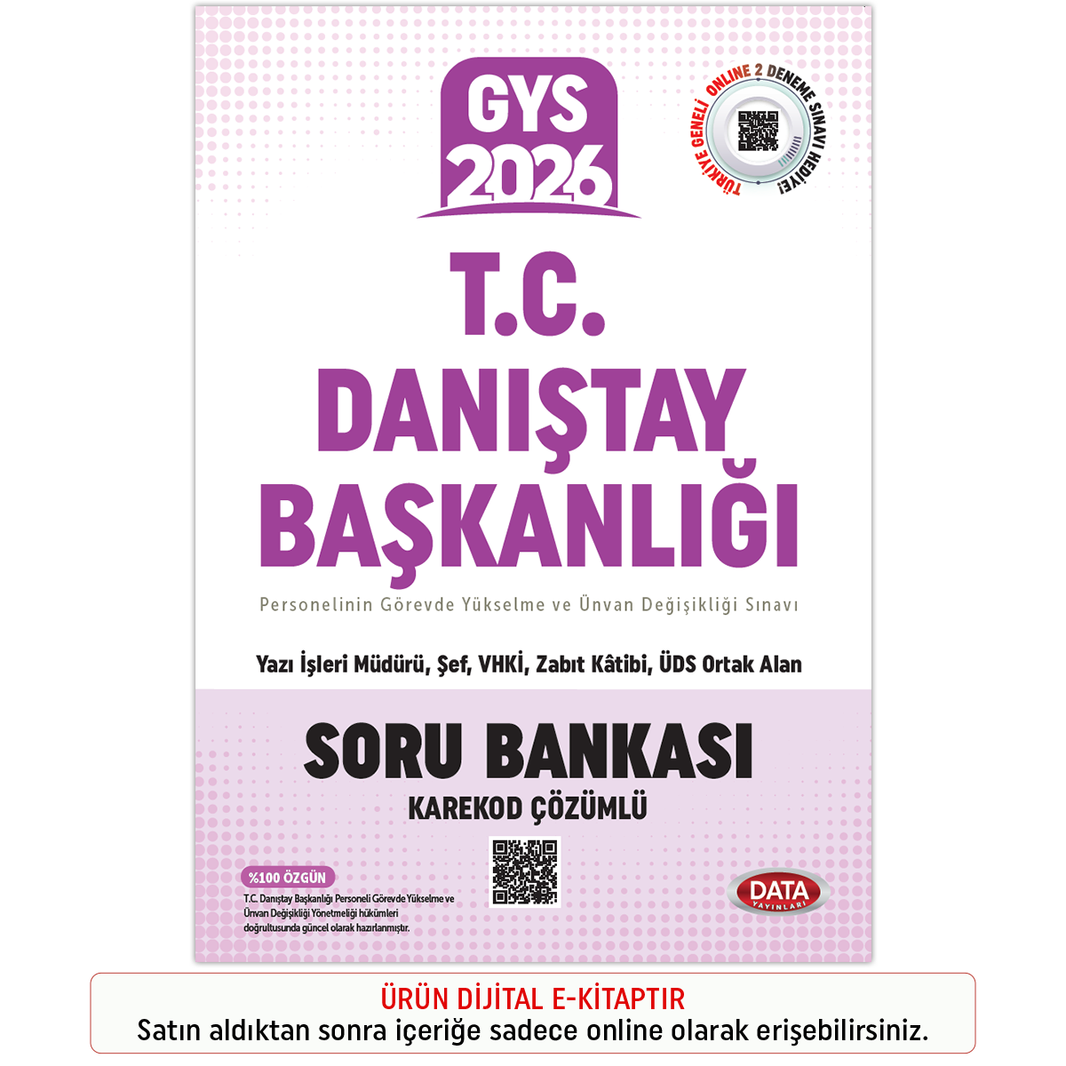 İnteraktif Kitap T.C. Danıştay Başkanlığı Soru Bankası - Karekod Çözümlü İnteraktif Kitap T.C. Danıştay Başkanlığı Soru Bankası - Karekod Çözümlü