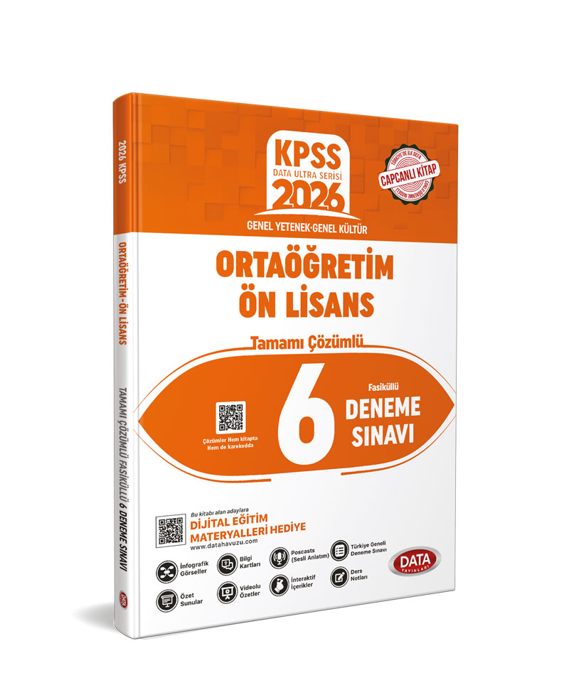 KPSS GY-GK Ortaöğretim Ön Lisans Tamamı Çözümlü Fasiküllü 6 Deneme Sınavı