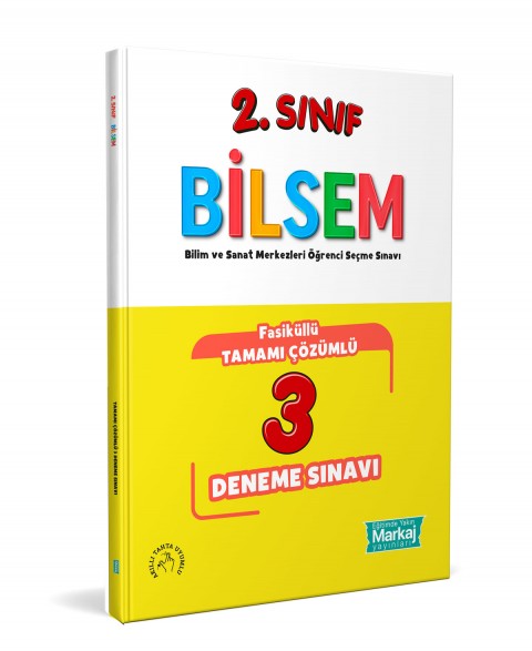 2. Sınıf Bilsem Çözümlü 3 Fasikül Deneme Sınavı - Markaj Yayınları