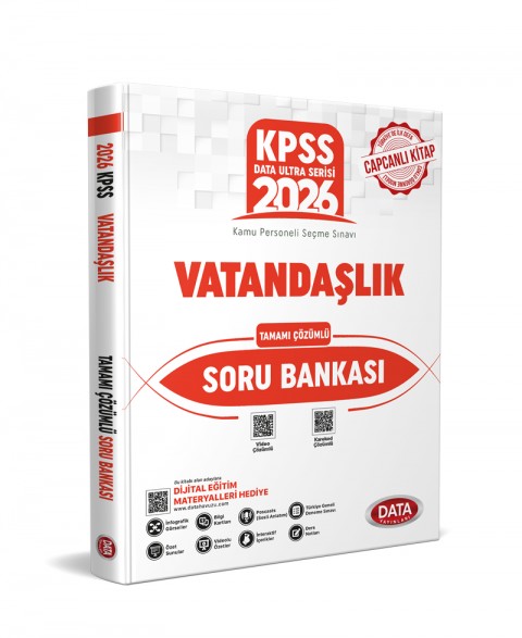 2026 KPSS Ultra Serisi Vatandaşlık Soru Bankası - Karekod Çözümlü + Dijital Eğitim Platformu Hediye