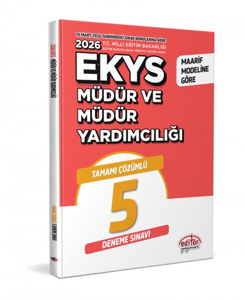 2026 MEB EKYS Müdür ve Müdür Yardımcılığı Tamamı Çözümlü 5 Deneme Sınavı