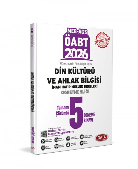 2026 ÖABT MEB-AGS Din Kültürü Ve Ahlak Bilgisi İmam Hatip Meslek Dersleri Öğretmenliği Tamamı Çözümlü 5 Deneme Sınavı