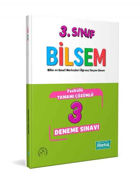 3. Sınıf Bilsem Çözümlü 3 Fasikül Deneme Sınavı - Markaj Yayınları