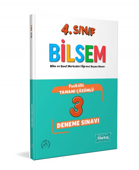 4. Sınıf Bilsem Çözümlü 3 Fasikül Deneme Sınavı - Markaj Yayınları