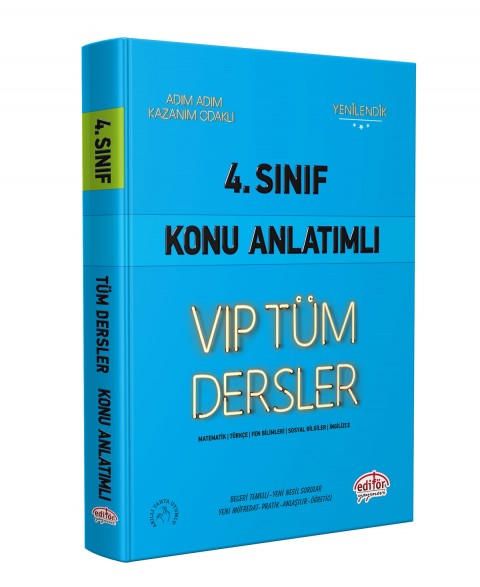 4. Sınıf VIP Tüm Dersler Konu Anlatımlı Mavi Kitap