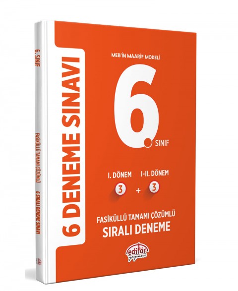 6. Sınıf (3+3) Fasiküllü Tamamı Çözümlü 6 Deneme Sınavı