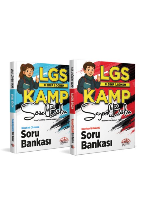 8. Sınıf 1. Dönem LGS Kamp Sayısal - Sözel Bölüm Karekod Çözümlü Soru Bankası