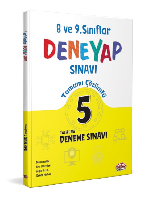 Editör Yayınevi 8-9. Sınıf Deneyap Tamamı Çözümlü 5 Deneme Sınavı