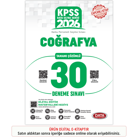 İnteraktif Kitap 2026 KPSS Ultra Serisi Coğrafya 30 Deneme Sınavı