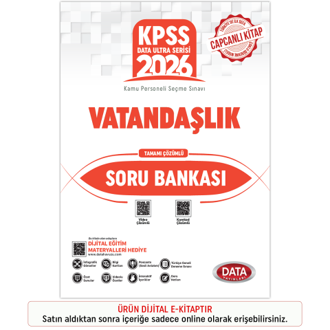 İnteraktif Kitap 2026 KPSS Ultra Serisi Vatandaşlık Soru Bankası - Karekod Çözümlü