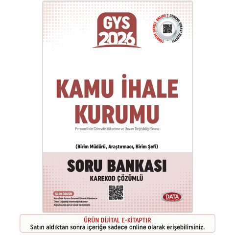 İnteraktif Kitap Kamu İhale Kurumu GYS Soru Bankası - Karekod Çözümlü