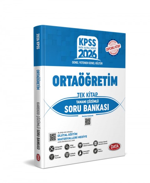 KPSS GY GK Ortaöğretim Tek Kitap Tamamı Karekod Çözümlü Soru Bankası
