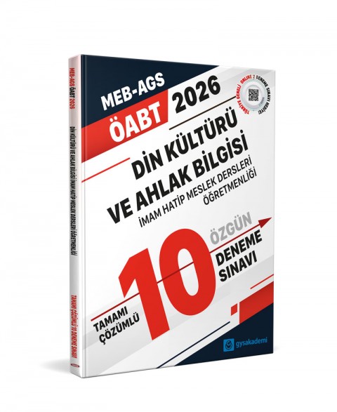 ÖABT gysakademi Din Kültürü ve Ahlak Bilgisi Öğretmenliği Tamamı Çözümlü 10 Deneme Sınavı