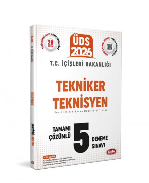 T.C. İçişleri Bakanlığı Tekniker - Teknisyen ÜDS Tamamı Çözümlü 5 Deneme Sınavı